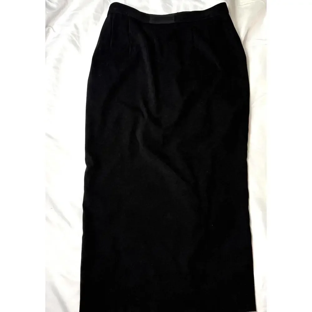 Vintage Women's Joan‎ Leslie Black Pencil Skirt Size 6P